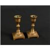 Image 2 : Antique Miniature Solid Brass Candlesticks