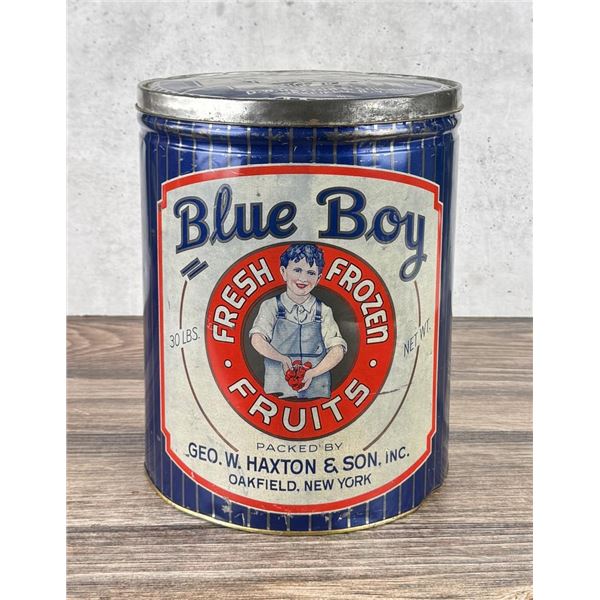 Blue Boy Frozen Fruit Tin Oakfield New York