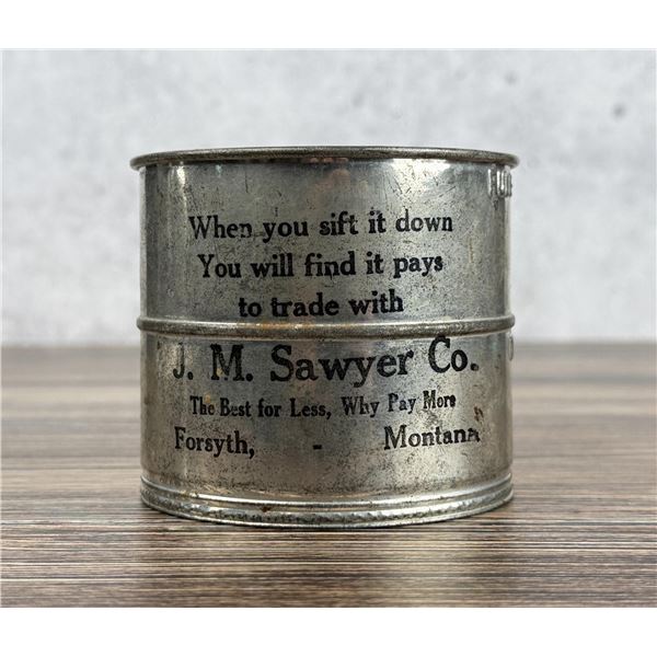 JM Sawyer Forsyth Montana Flour Sifter