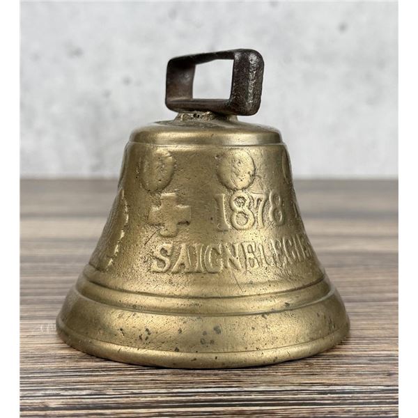 Antique Swiss Bronze Cow Bell 1878