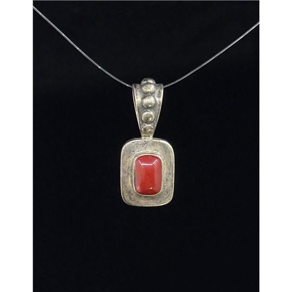 Sterling Silver Coral Pendant