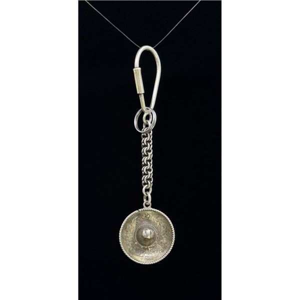 Taxco Mexico Sterling Silver Sombrero Key Chain
