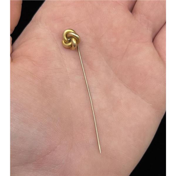14k Gold Knot Stickpin