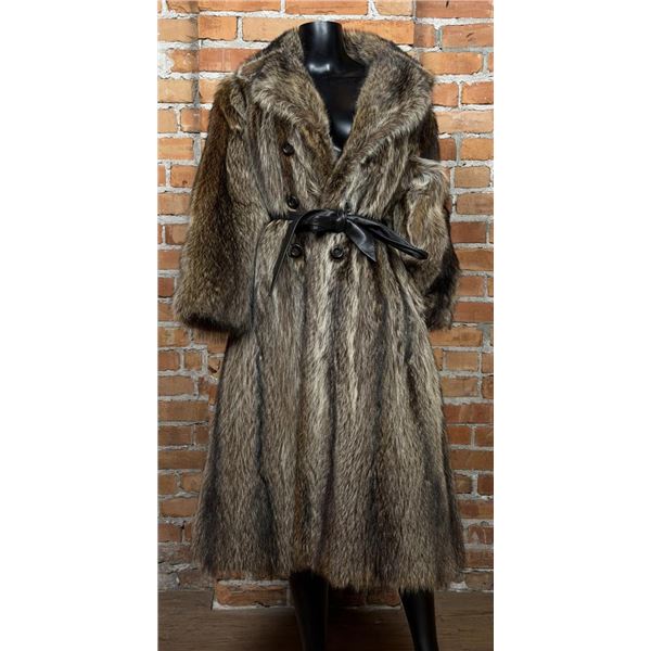 Full Length Raccoon Fur Jacket Coat