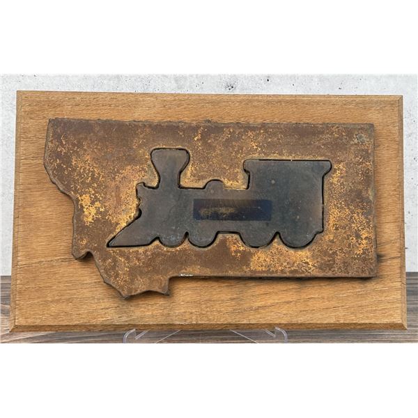 Montana Railroad Laser Cut Plaque