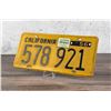 Image 1 : 1956 California License Plate