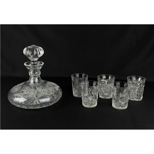 Cut Crystal Decanter Set