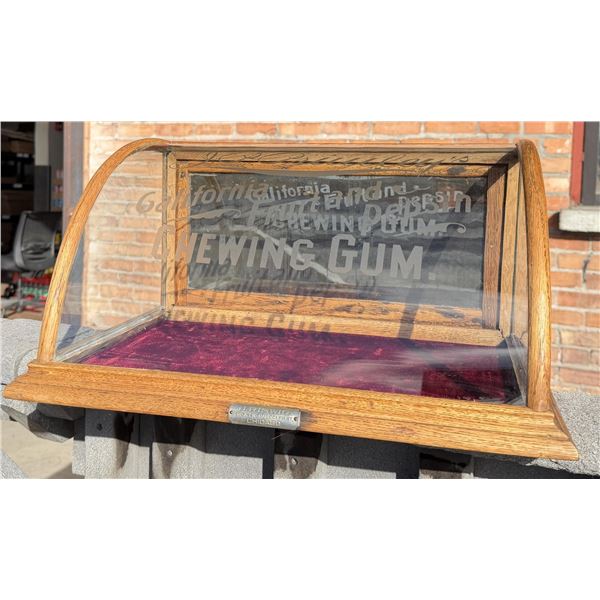 J.P. Primley's Chewing Gum Curved Glass Showcase