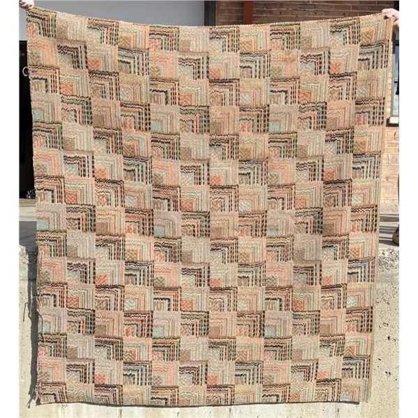 Antique American Folk Art Hooked Rug