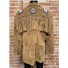Image 2 : Suede Leather Fringe Beaded Jacket Coat