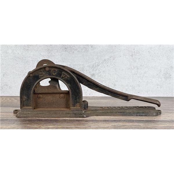 Cast Iron SCW Triumph Plug Cut Tobacco Cutter