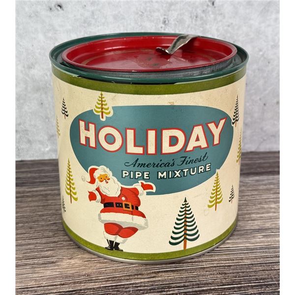 Holiday Pipe Mixture Tobacco Tin Can