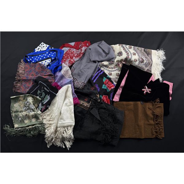 Collection of Vintage Scarves Shawls