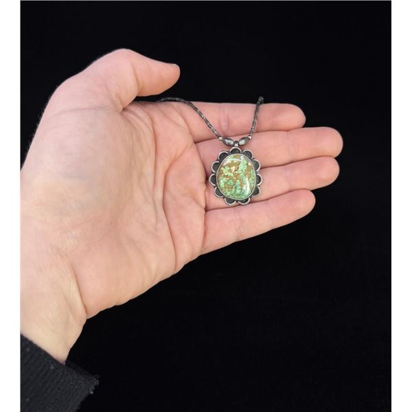 Navajo Sterling Silver Turquoise Necklace