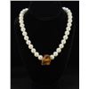 Image 1 : Zuni Sterling Faux Pearl Baltic Amber Necklace