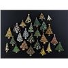 Image 1 : Costume Jewelry Christmas Tree Rhinestone Brooches