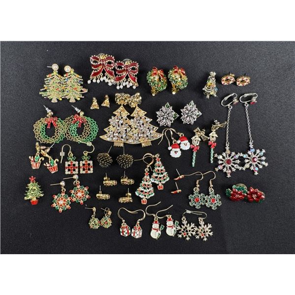 Costume Jewelry Christmas Earrings