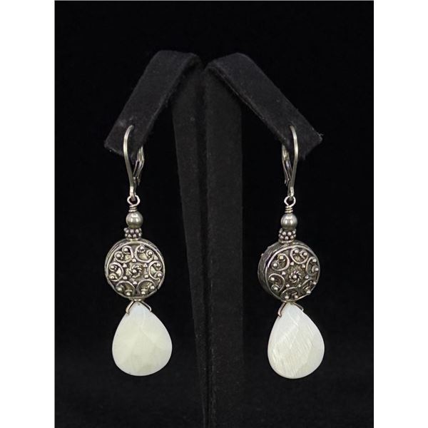 Sterling Silver Mother of Pearl Earrings