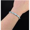 Image 1 : Sterling Silver Turquoise Link Bracelet