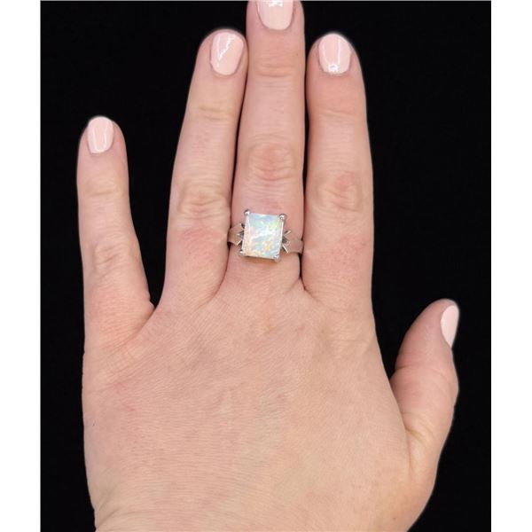 Sterling Silver Opal Ring