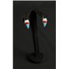Image 1 : Zuni Sterling Silver Inlaid Earrings