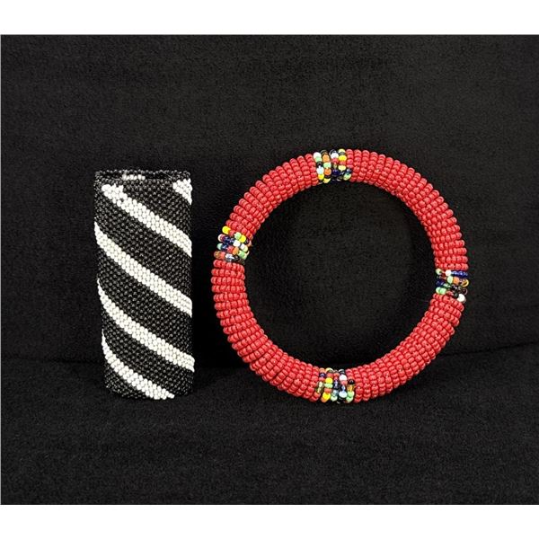Beaded Bangle and Lighter Case