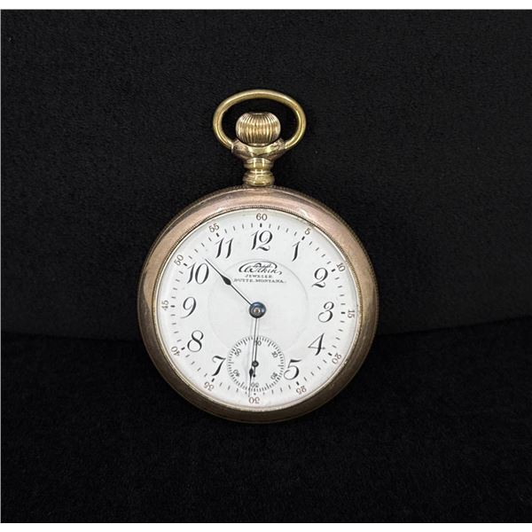 Butte Montana Jeweler Retailed Pocket Watch