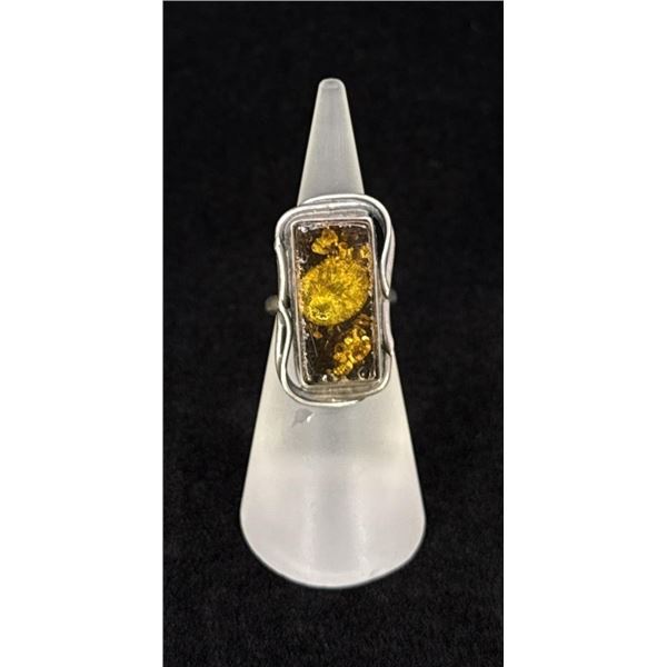 Sterling Silver Baltic Amber Ring