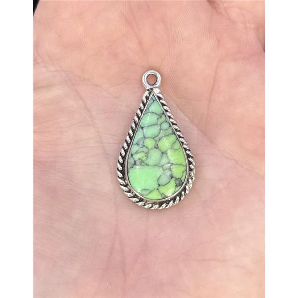 Taxco Sterling Silver Mojave Turquoise Pendant