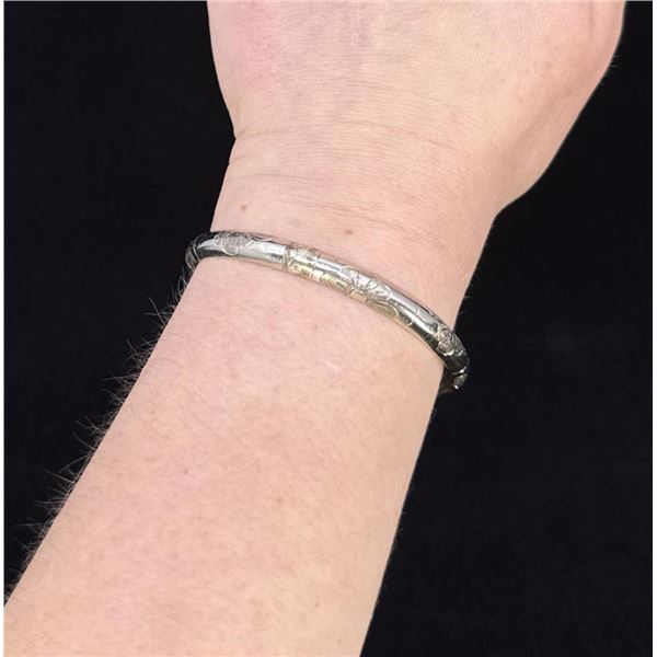 Thai Sterling Silver Bangle Bracelet