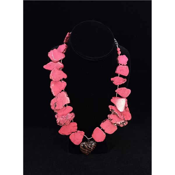 Pink Howlite Southwestern Style Necklace