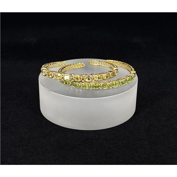 Sterling Silver Peridot Citrine Bracelets