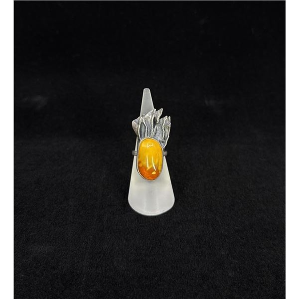 Baltic Amber Sterling Silver Ring