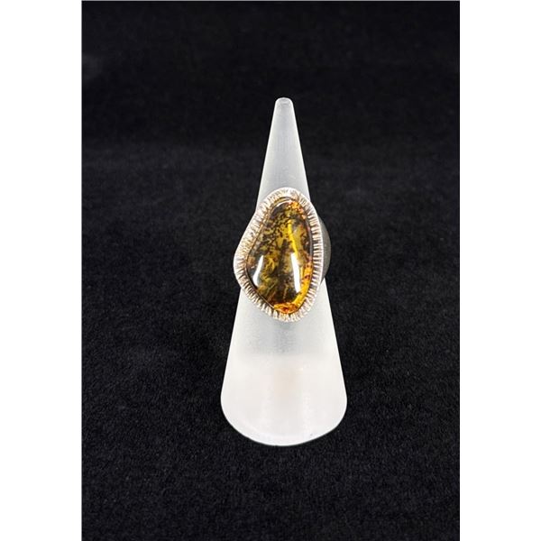 Baltic Amber Sterling Silver Ring