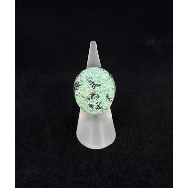 Faceted Green Stone Ring