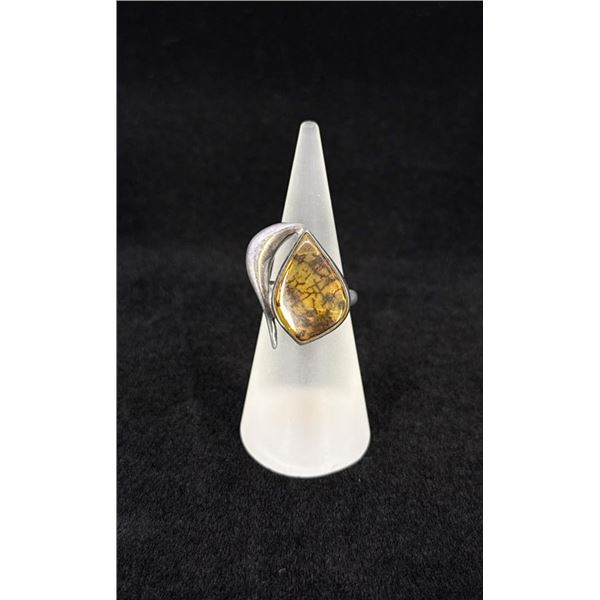 Baltic Amber Sterling Silver Ring