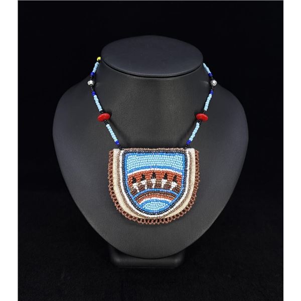 Crow Indian Montana Beaded Medicine Necklace