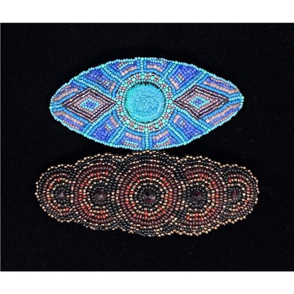 Beaded Hair Barrettes