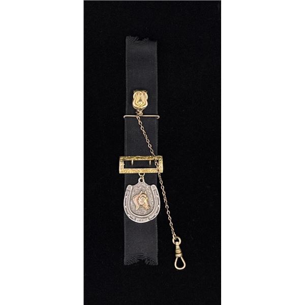 10k Gold Sterling Silver Cowboy Watch Fob