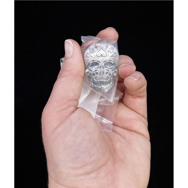 Monarch 2oz Day of the Dead Poured Silver