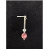 Image 3 : Sterling Silver Rhodonite Ball Earrings