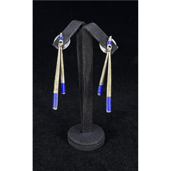 Zuni TCA Sterling Silver Lapis Lazuli Earrings