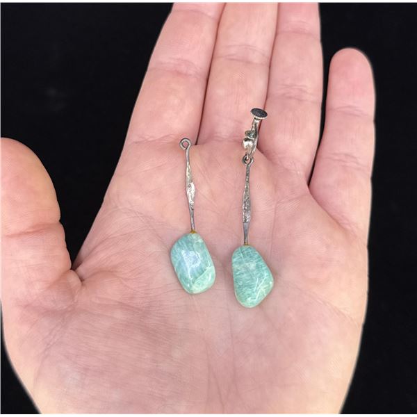 Sterling Silver Amazonite Earrings