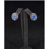 Image 1 : 14k Gold Lapis Lazuli Earrings