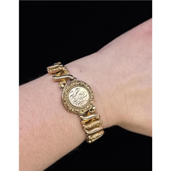 Victorian Gold Filled Locket Bracelet