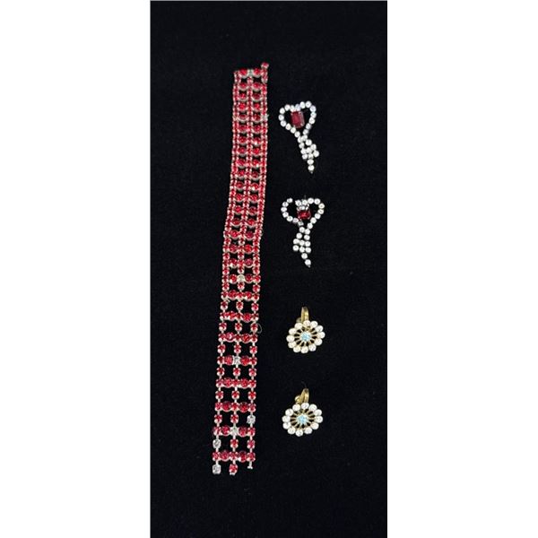 Collection of Rhinestone Costume Jewelry