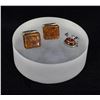 Image 1 : Baltic Amber Sterling Silver Cufflinks and Pendant