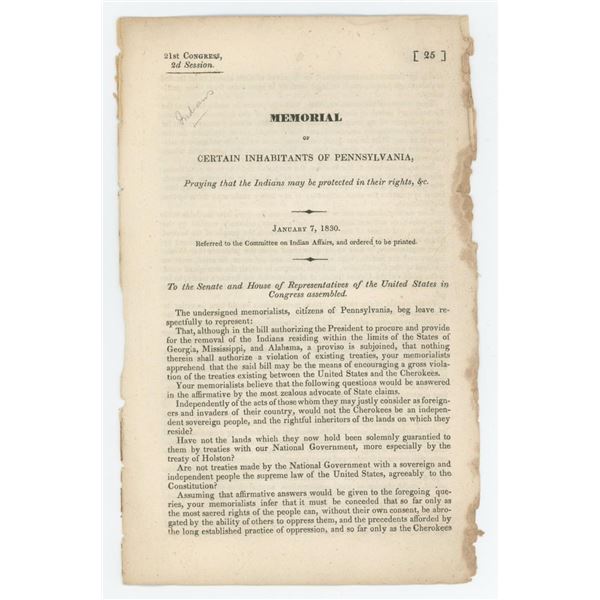 Pennsylvania Indians Senate Hearing Documents