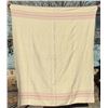 Image 2 : Antique Wool Pink Banded Fur Trade Blanket