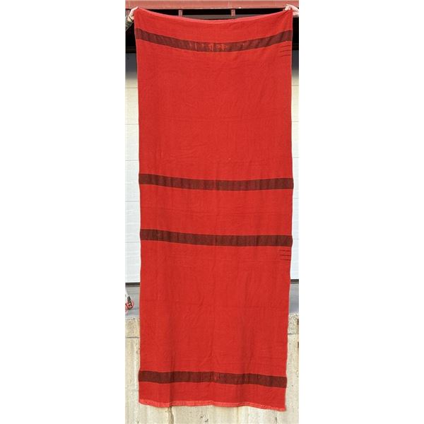 Rare Uncut Hudsons Bay Wool Double Trade Blanket